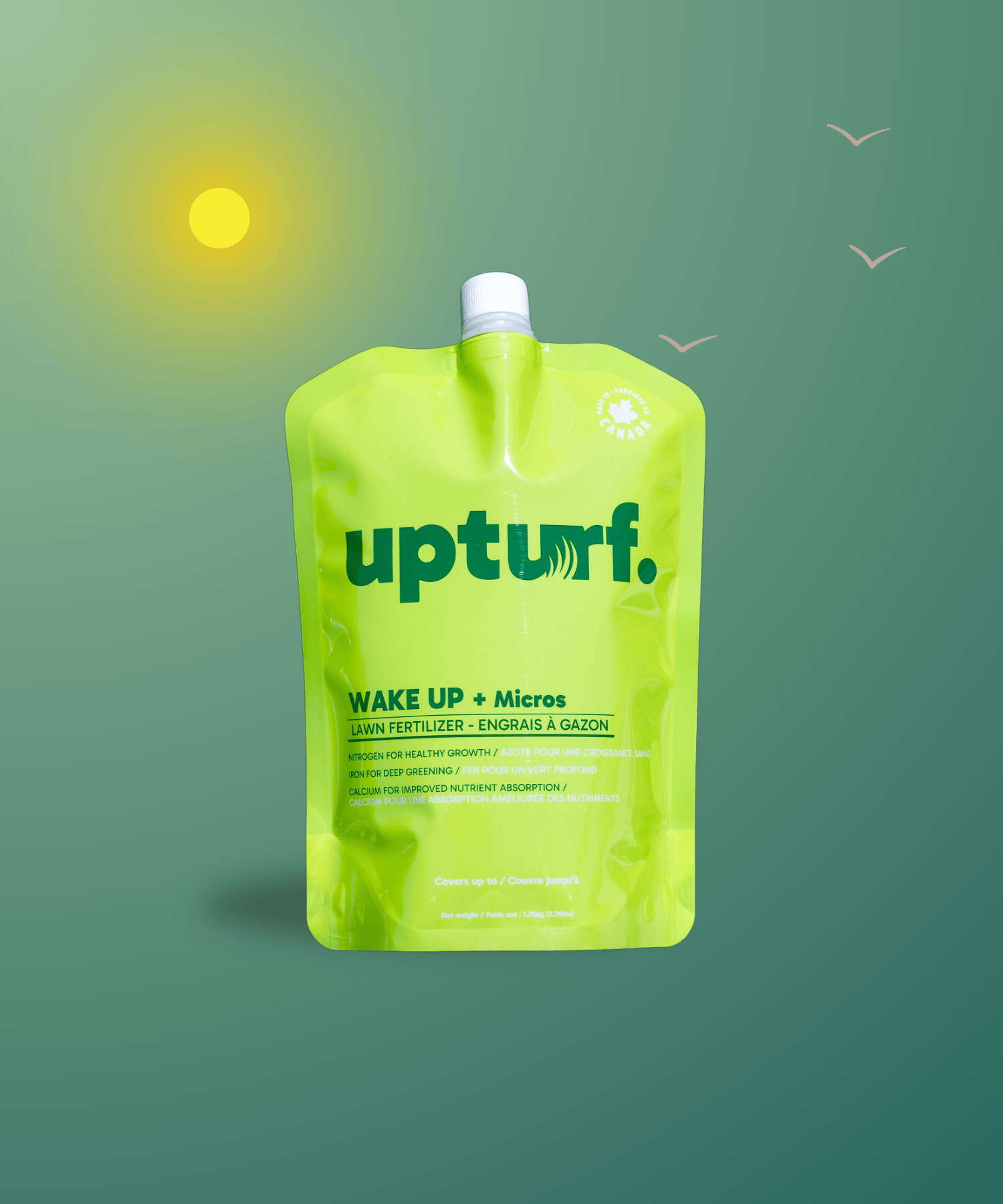 Upturf Wake Up liquid lawn fertilizer pouch
